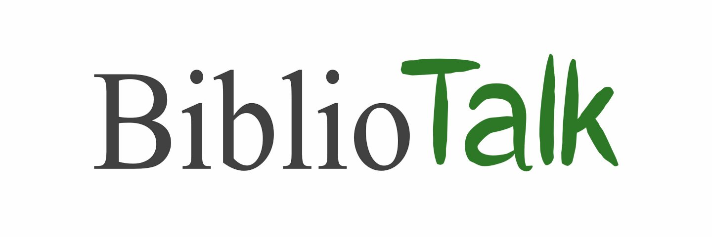 Schriftzug BiblioTalk gruen